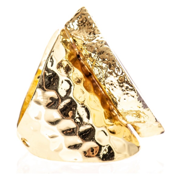 NWT Aria Lattner Raw Geode Cigar Ring - Picture 4 of 5
